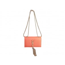 Yves Saint Laurent Mini Monogram Tasche aus original orangefarbenem Leder