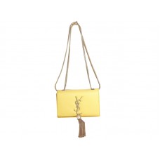 Yves Saint Laurent Mini Monogram Tasche aus original gelbem Leder