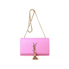 Kleine Yves Saint Laurent Monogramm-Tasche aus original rosa Leder