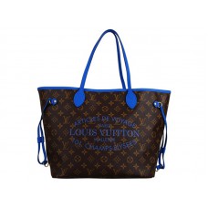 Louis Vuitton 2013 Monogramm Neverfull Mm Grand Bleu