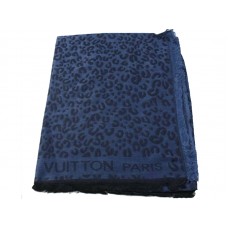 Louis Vuitton Schal mit Leopardenmuster, Blau