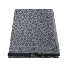 Louis Vuitton Schal mit Leopardenmuster, Grau
