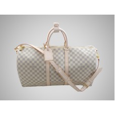Louis Vuitton Damier Azur Keepall 55 mit Schulterriemen