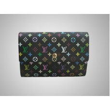 Louis Vuitton Monogram Multicolore Schwarze Alexandra Geldbörse