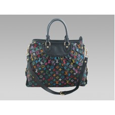 Louis Vuitton Runway Monogram Leder Cabby MM Schwarz Multicolor