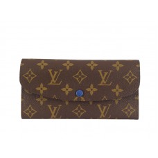 Louis Vuitton Monogram Emilie Geldbörse Blau