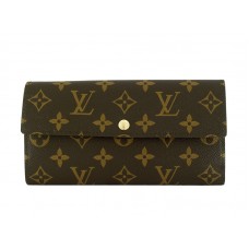 Louis Vuitton Monogram Sarah Geldbörse mit Blumenmuster in Lila