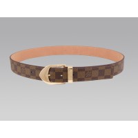 Louis Vuitton Damier Gürtel mit goldener Schnalle