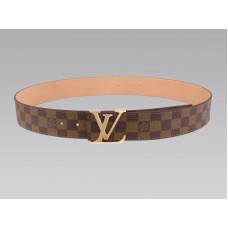 Louis Vuitton Initial Damier Gürtel mit goldener Schnalle