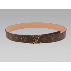 Louis Vuitton Gürtel mit Initialen-Monogramm und schwarzer und goldener Schnalle