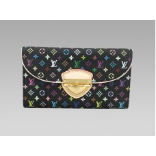 Louis Vuitton Monogram Multicolore Schwarze Eugenie Geldbörse