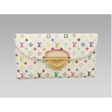 Louis Vuitton Monogram Multicolore Weiße Eugenie Geldbörse