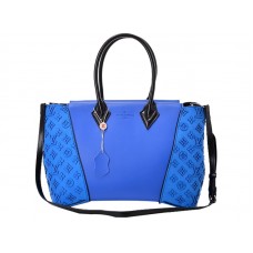 Louis Vuitton W Bag Pm Cuir Orferre Körper und Veau Cachemire Seiten Electric Blue
