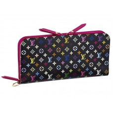 Louis Vuitton Monogram Multicolore Schwarze Ungewöhnliche Geldbörse Granate