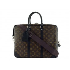 Louis Vuitton-Monogramm Macassar Porte dokumentiert die Reise mit langem Riemen