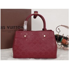Louis Vuitton-Monogramm Empreinte Montaigne Mm Burgund