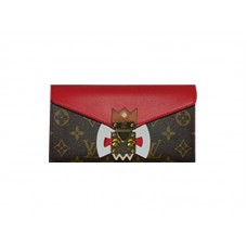 Louis Vuitton Monogram Tribal Mask Sarah Geldbörse Rot