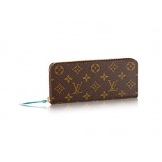 Louis Vuitton Monogramm Clemence Geldbörse Türkis
