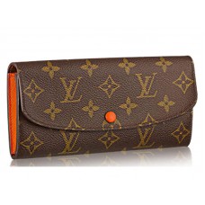 Louis Vuitton Monogram Emilie Geldbörse Chilirot