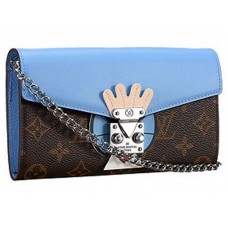 Louis Vuitton Monogram Tribal Mask Kettengeldbörse Blau