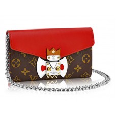 Louis Vuitton Monogram Tribal Mask Chain Wallet Rot