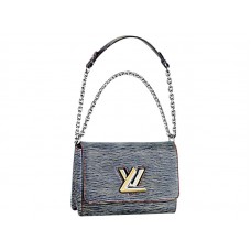 Louis Vuitton Epi Leder Twist MM Denim Dunkel