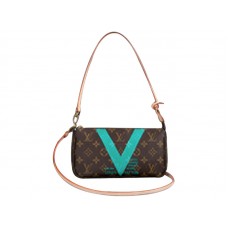 Louis Vuitton Monogramm V Pochette Accessoires Türkis