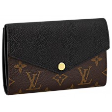 Louis Vuitton Monogram Pallas Kompakt-Geldbörse Schwarz