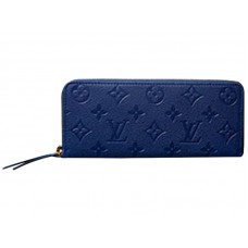 Louis Vuitton Monogram Empreinte Clemence-Geldbörse aus Leder in Blau