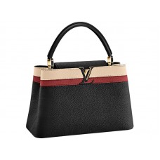 Louis Vuitton Capucines MM Tasche Schwarz gestreift