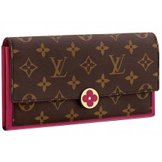Louis Vuitton Flore Geldbörse Monogram Canvas Fuchsia m64585