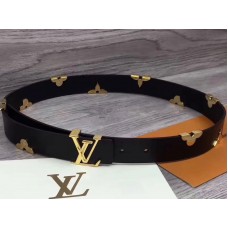Louis Vuitton Iconic Metallic Flowers Initials Belt m9310