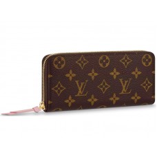 Louis Vuitton Monogram Canvas Clemence Geldbörse Rose Bellerine m61298