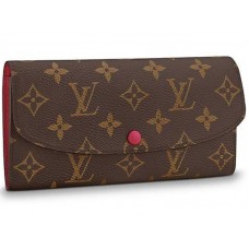 Louis Vuitton Monogram Canvas Emilie Geldbörse Fuchsia m60697