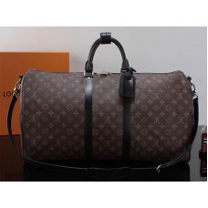 Louis Vuitton Monogramm Macassar Canvas Keepall Bandouliere 55 m56714