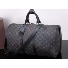 Louis Vuitton Monogram Eclipse Canvas Keepall 50 Schultertasche