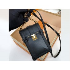 Louis Vuitton Epi Leder Kofferkette für Handys, Schwarz m44184