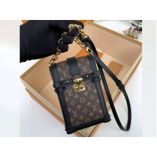Louis Vuitton Monogram Canvas Koffer-Handykette Schwarz m44184