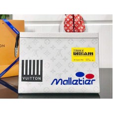 Louis Vuitton Monogramm Leinwand Kreide Pochette Voyage Weiß m61692