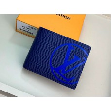 Louis Vuitton Epi Leder Mehrfach-Geldbörse Blau m67907