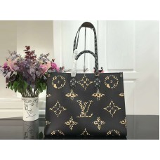 Louis Vuitton Monogram Giant Canvas Onthego Animal Schwarz m44576