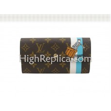 Louis Vuitton Monogram Groom Geldbörse mit Reißverschlussfach, Blau