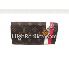 Louis Vuitton Monogram Groom Geldbörse mit Reißverschlussfach, Rot